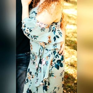 River Island Light Blue Floral Maxi